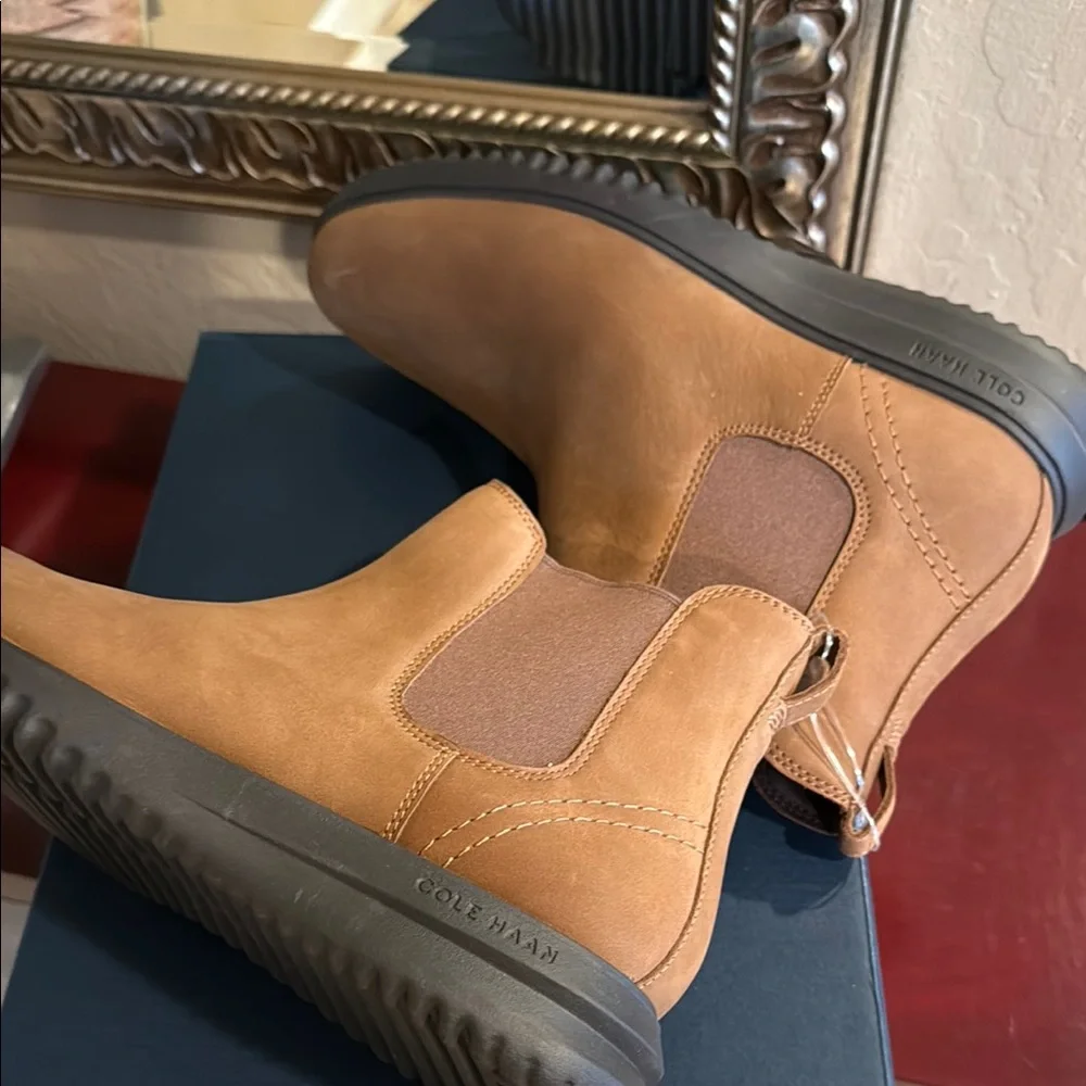 NEW Cole Haan Grand+ Men's Chelsea Boots color Lumber/Java size 11.5